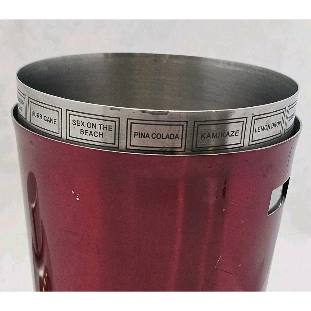 Barware Collection  Stainless Steel 15 Recipe Dial-a-Drink Cocktail Shaker